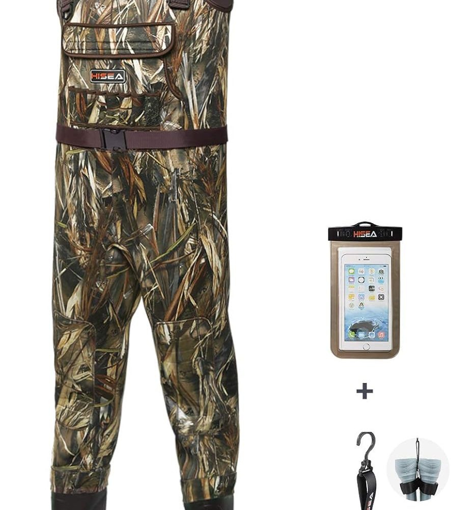HISEA Neoprene Chest Waders for Men with 200G Boots Duck Hunting Waders with Boot Hanger